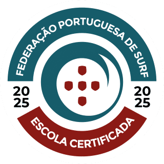 Escola de surf certificada pela Federação Portuguesa de Surf 2025